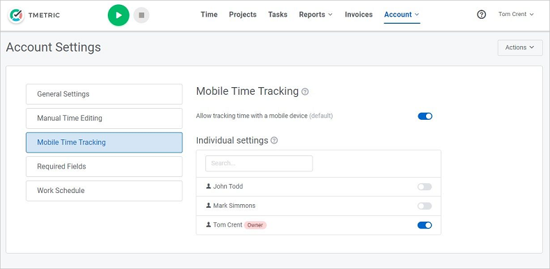 Mobile Time Tracking