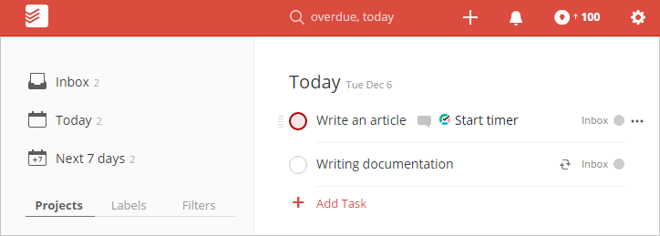 Todoist integration