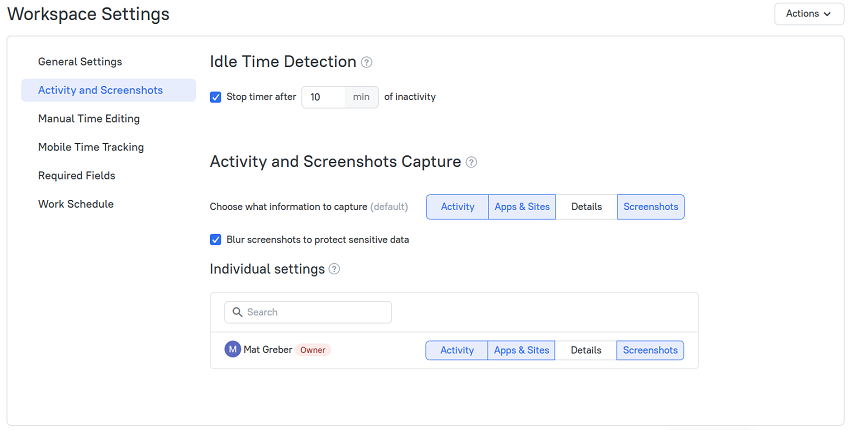 SoftActivity Monitor 12.4 with idle time tracking