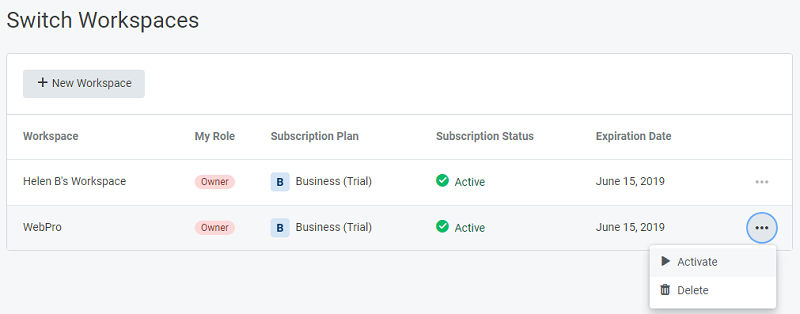 Working with Multiple Workspaces