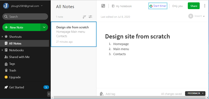 how export evernote