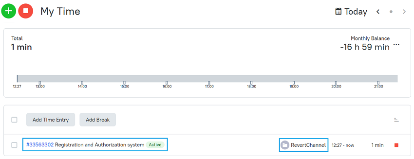 Start timer on a ticket