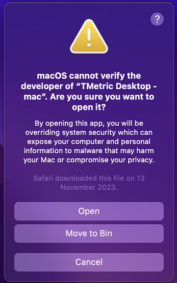 Open TMetric Mac