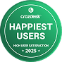 Crozdesk Happiest Users  2025