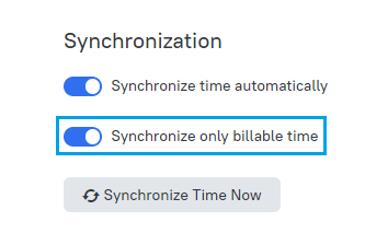Synchronize Only Billable Time